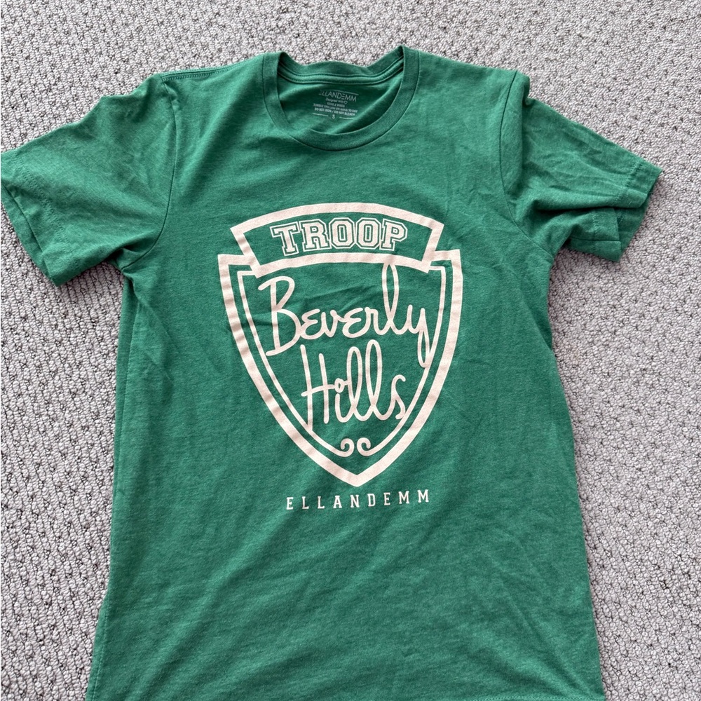 Vici Green Short Sleeve Tee with Retro Graphic